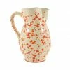 Puglia Handmade Tableware Puglia Orange Splatter Pitcher