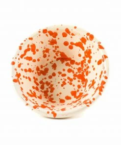 Puglia Handmade Puglia Orange Splatter Bowl 12cm Tableware