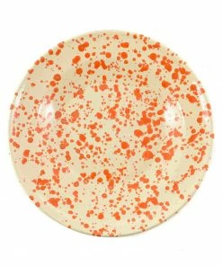 Puglia Handmade Tableware Puglia Orange Splatter Pasta Bowl 29cm