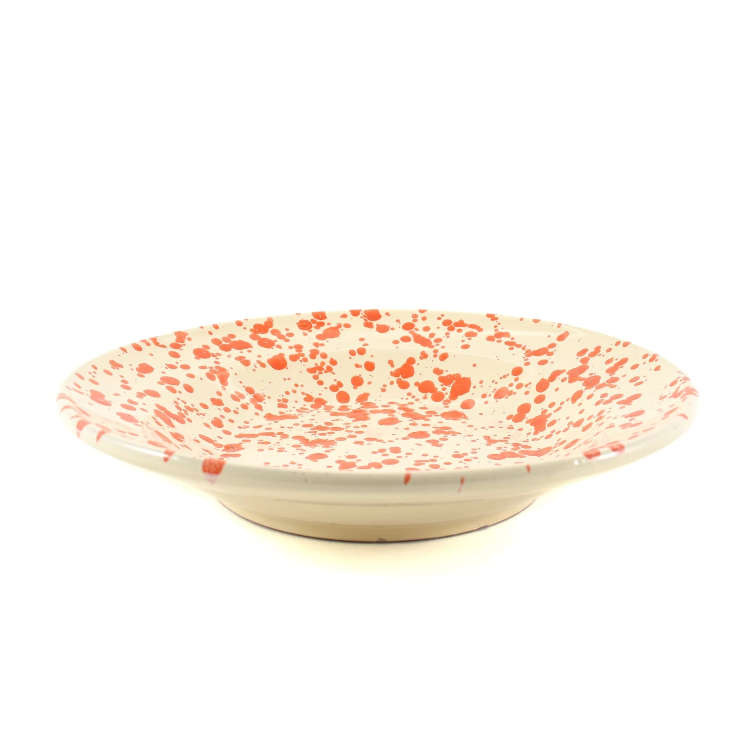 Puglia Handmade Tableware Puglia Orange Splatter Pasta Bowl 29cm
