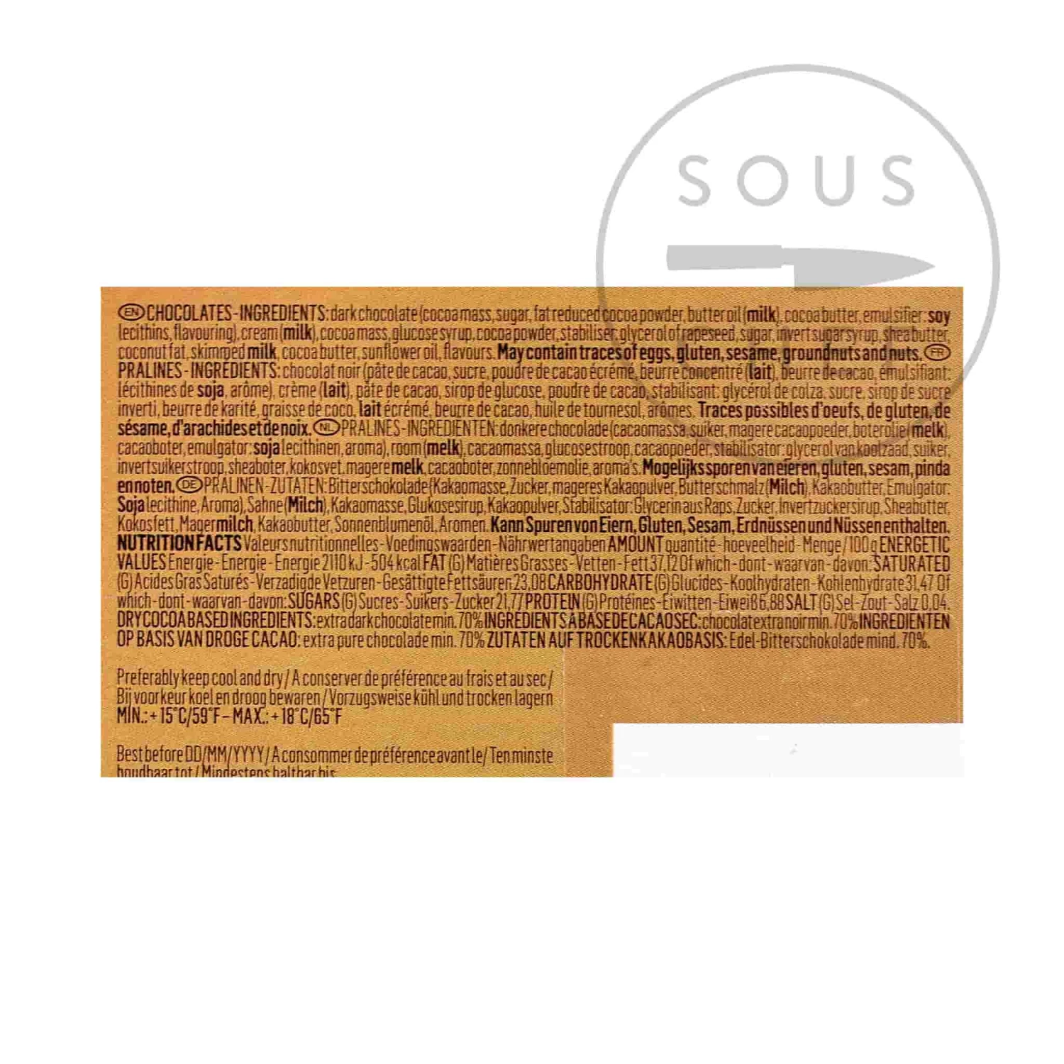 Neuhaus Dark Hot Choc Box - 8 Portions