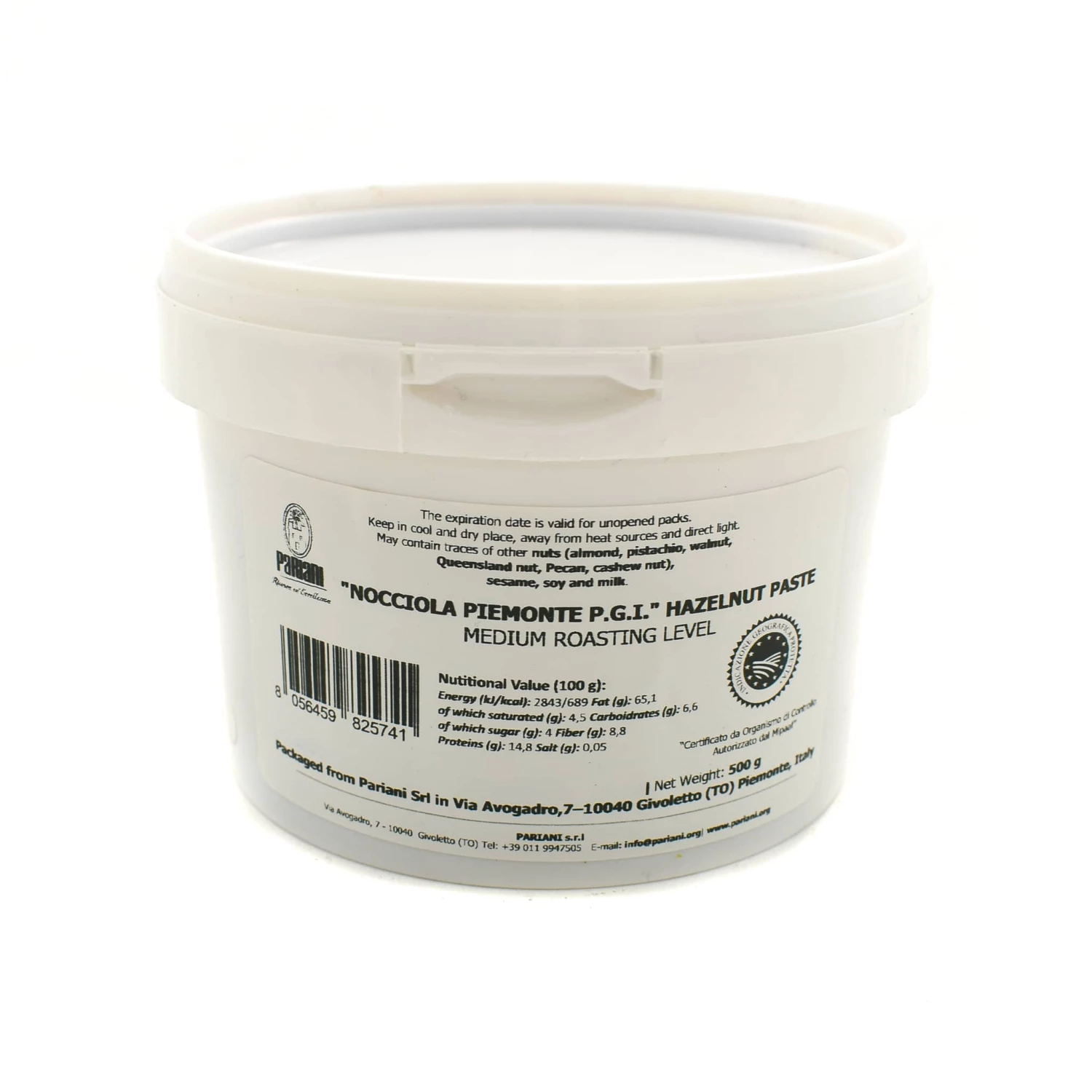 Pariani "Nocciola Piemonte PGI" Hazelnut Paste 500g