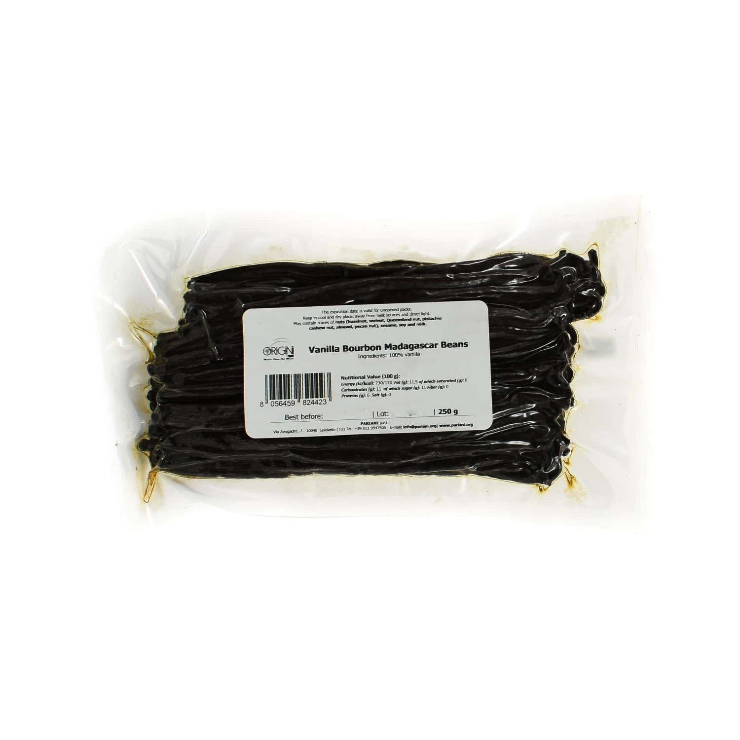 Pariani Bourbon Madagascar Vanilla 250g Ingredients