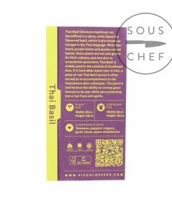 Piccolo Thai Basil Seeds Ingredients