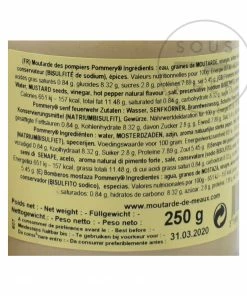 Pommery Firemen's Mustard 250g Ingredients