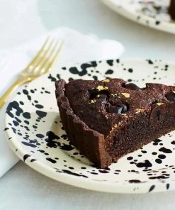 Puglia Handmade Puglia Black Splatter Large Salad Bowl 28cm