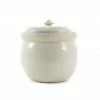 Sauerkraut Pots Handmade Stoneware Fermenting Crock In White 2 Litre