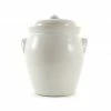 Sauerkraut Pots Cookware Handmade Stoneware Fermenting Crock In White 4.5 Litre