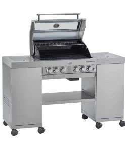Rosle Videro G4-SL Vario+ Gas BBQ Island Stainless Steel Cookware