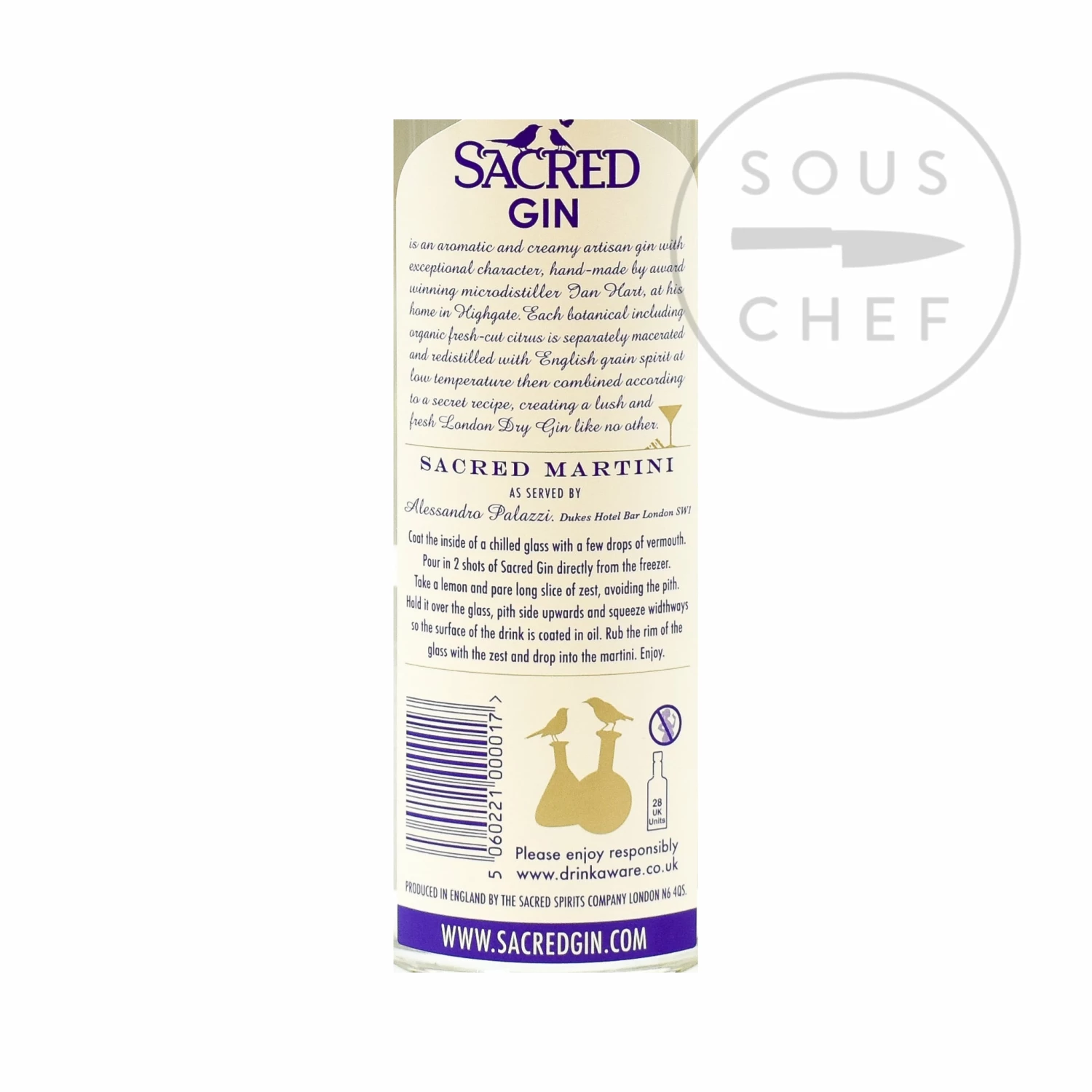 Sacred Spirits Sacred Gin 70cl