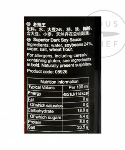 Pearl River Bridge Dark Soy Sauce Ingredients