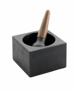 Cookware Skeppshult Contemporary Cast Iron & Walnut Pestle & Mortar