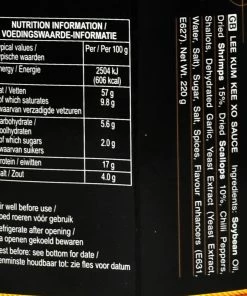 Lee Kum Kee XO Sauce 220g Ingredients