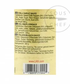 Ingredients Lee Kum Kee Chilli Garlic Sauce 368g