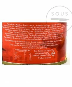 Golden Swan Sliced Bamboo 227g Ingredients