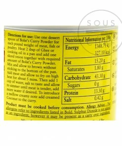 Ingredients Bolst's Curry Powder Mild 100g