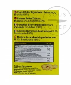 Ingredients Mother Africa Natural Peanut Butter 1kg