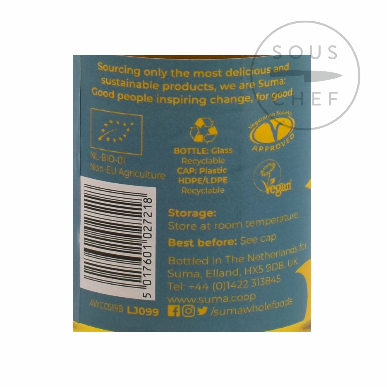 Suma Ingredients Organic Agave Syrup 240ml