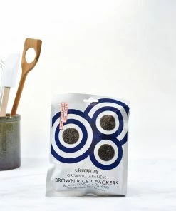 Ingredients Clearspring Organic Black Sesame Brown Rice Crackers 40g