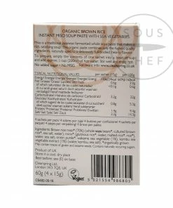Ingredients Clearspring Organic Instant Miso Soup Paste 15g