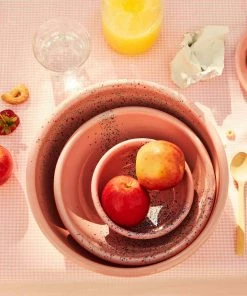 Kapka Splatter Fest Enamel Bowl Pink Enamel - Kapka