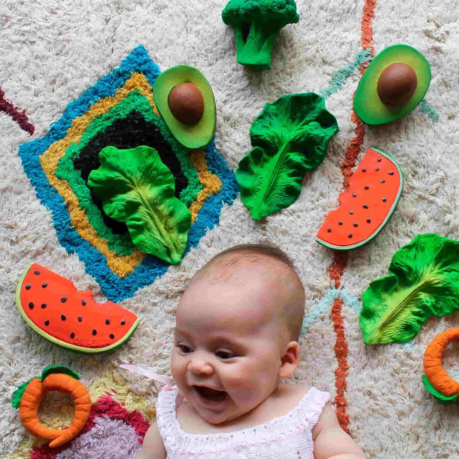 Oli & Carol Gifts Brucy The Broccoli Baby Teething Toy