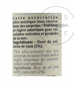 Terre Exotique Fleur De Sel With Yuzu Zest 90g Ingredients