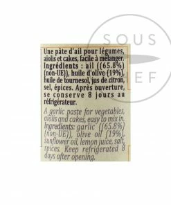 Ingredients Terre Exotique Garlic Paste 90g