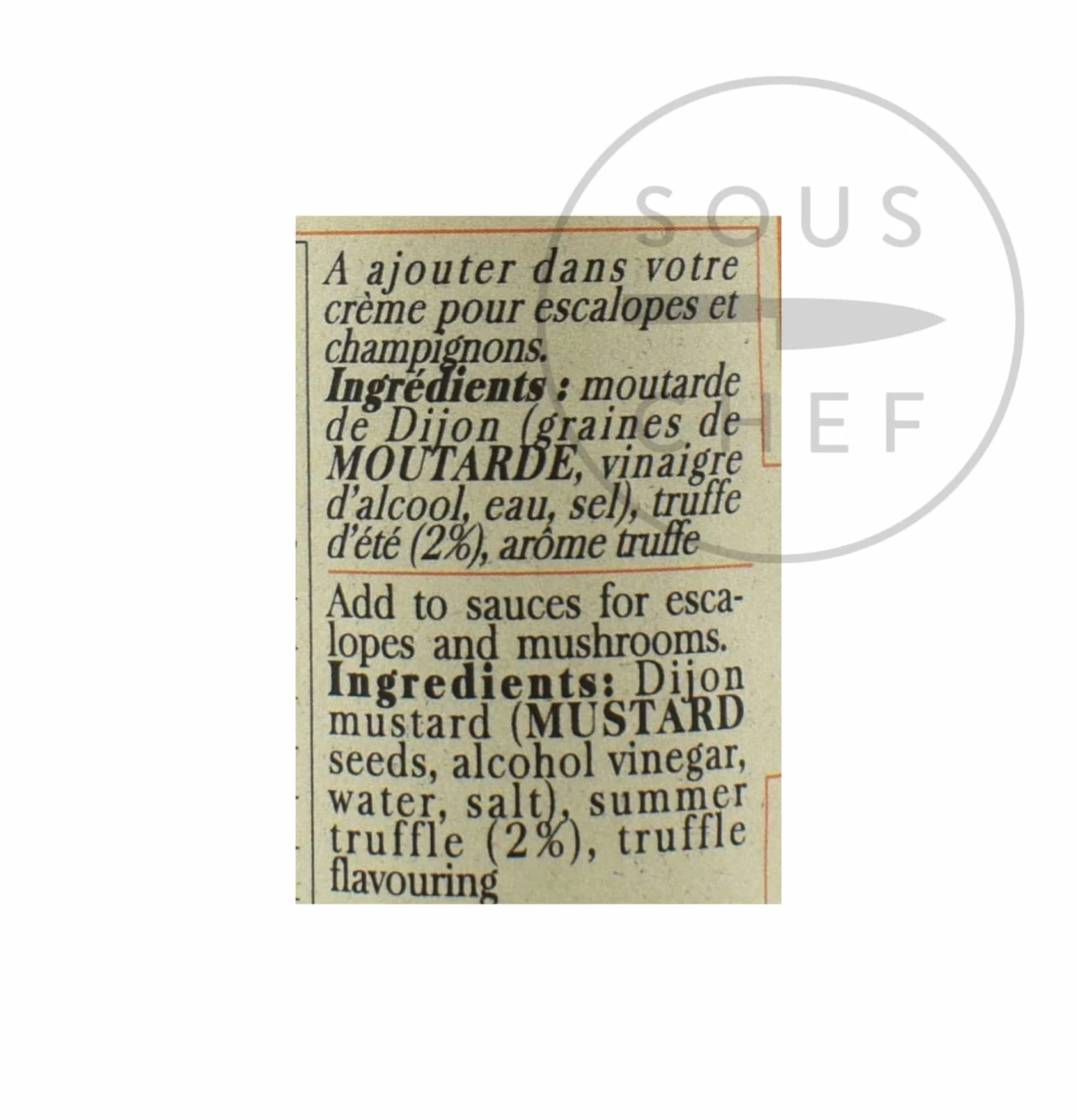 Terre Exotique Mustard With Summer Truffle (2%) 100g