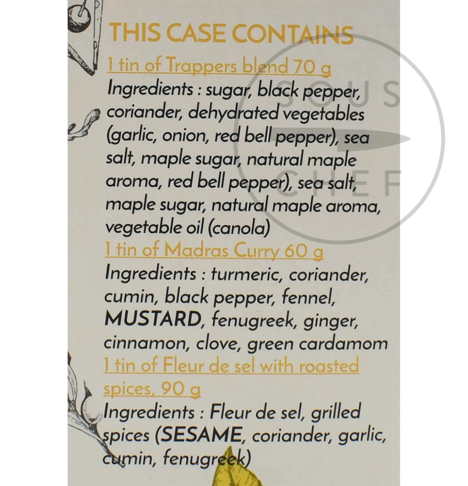 Ingredients Terre Exotique Salads And Veggies Seasoning Box Set