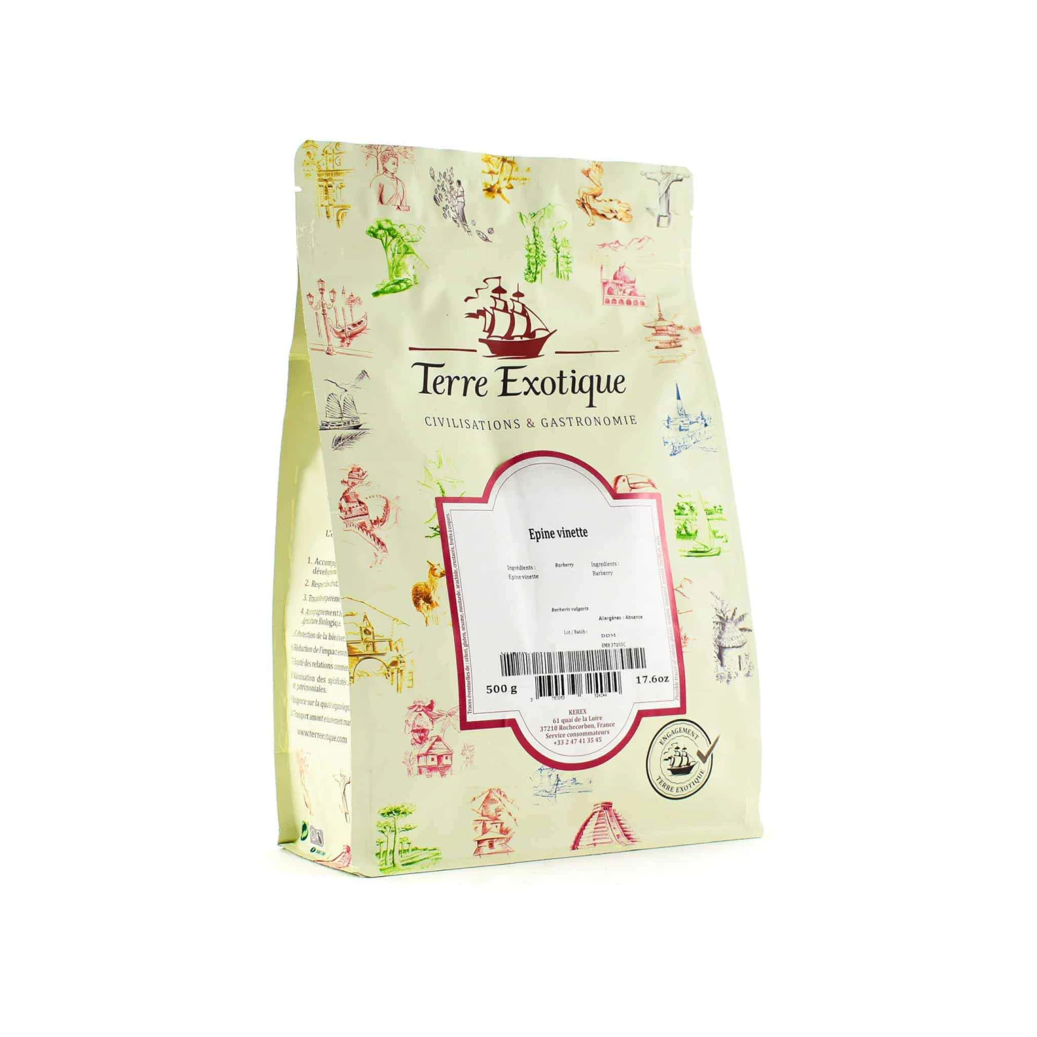 Terre Exotique Barberry 500g Ingredients
