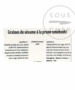 Terre Exotique Umeboshi Sesame Seeds 250g