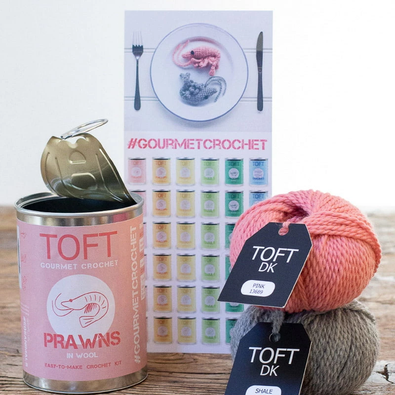 Toft Prawns In A Tin Gourmet Crochet Kit
