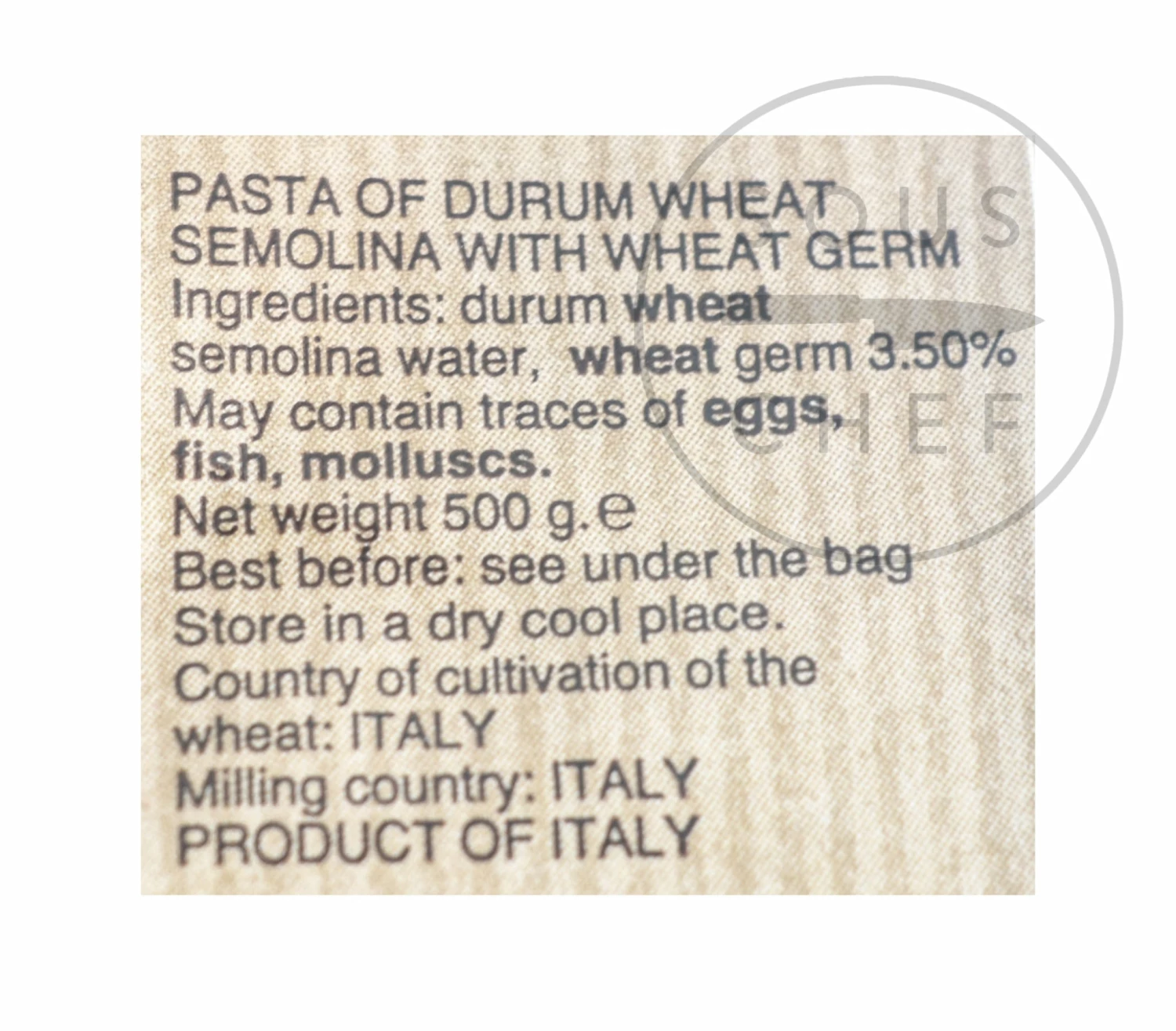 Morelli Strozzapreti 500g Ingredients