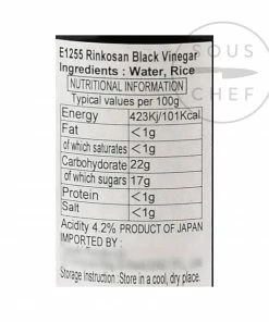 Rinkosan Black Vinegar 360ml Ingredients