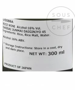 Ingredients Dassai 45 Sake