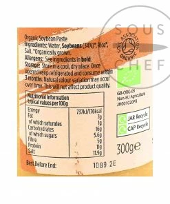 Yutaka Organic Miso Paste 300g Ingredients