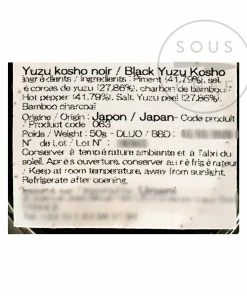 Kabosu Honke Ingredients Black Yuzu Kosho 50g