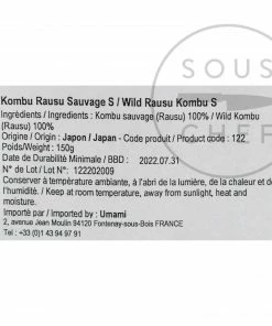 Sauvage Rausu Kombu For Dashi 150g Ingredients