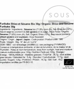 Wadaman Organic Shiso & Sesame Furikake 30g Ingredients