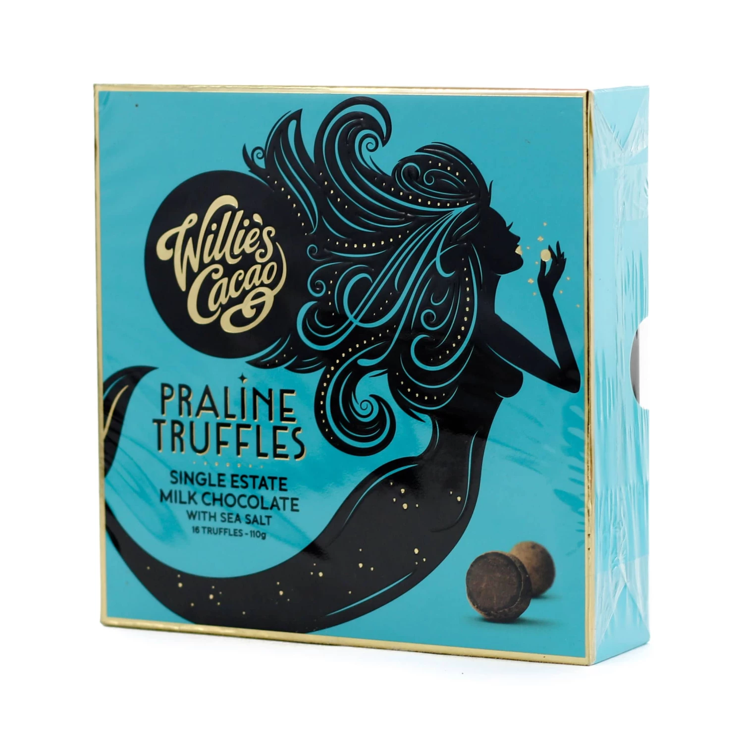 Willie's Cacao Milk Chocolate Praline Truffles With Sea Salt 110g Ingredients