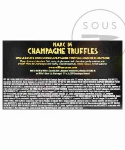 Willie's Cacao Praline Truffles Marc De Champagne 110g Ingredients