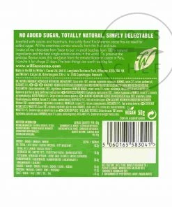 Ingredients Willie's Cacao Raisin & Hazelnut 100% Dark Chocolate 50g