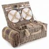 Willow Direct Tartan Picnic Hamper For 4 Lavender