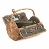 Willow Direct Tweed Oval Picnic Hamper For 2 Green