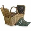 Willow Direct Tweed Double Lidded Picnic Hamper For 2 Green Tableware
