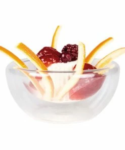 Portuguese Tableware Large Double-Walled Glass Bowl X 3 260ml Tableware