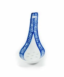 Chinese Tableware Blue Rice Pattern Rice Spoon 14cm Tableware