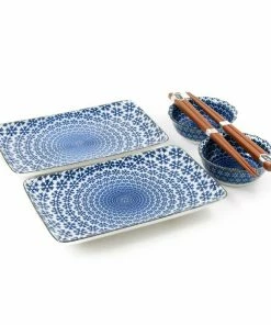 Kiji Stoneware & Ceramics Blue Star Sushi Serving Set Tableware