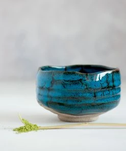 Kiji Stoneware & Ceramics Blue Storm Matcha Bowl Tableware